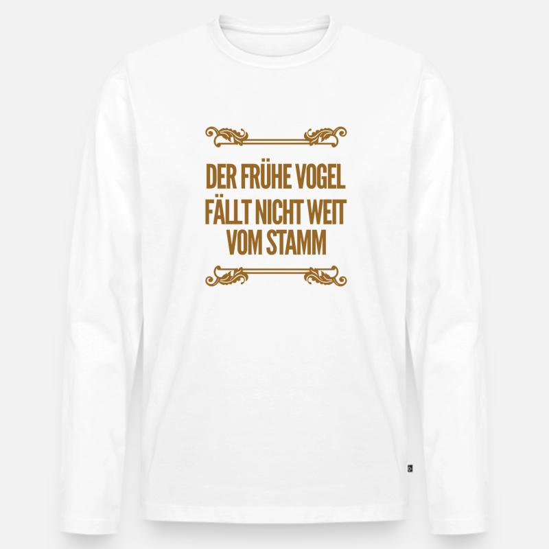 nicht weit vom Stamm - Männer Premium Bio Langarmshirt - Weiß
