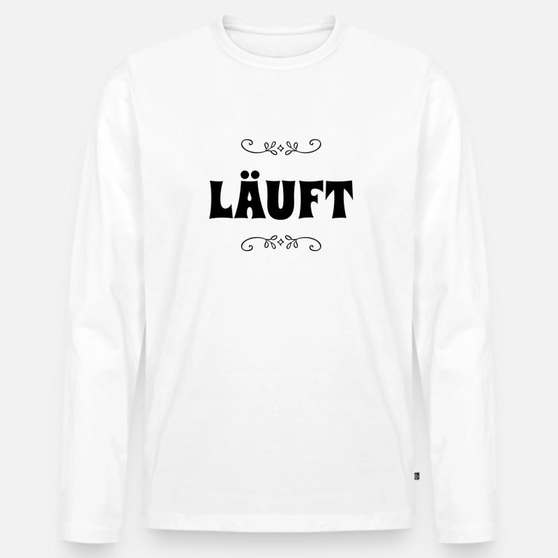 es läuft - Männer Premium Bio Langarmshirt - Weiß