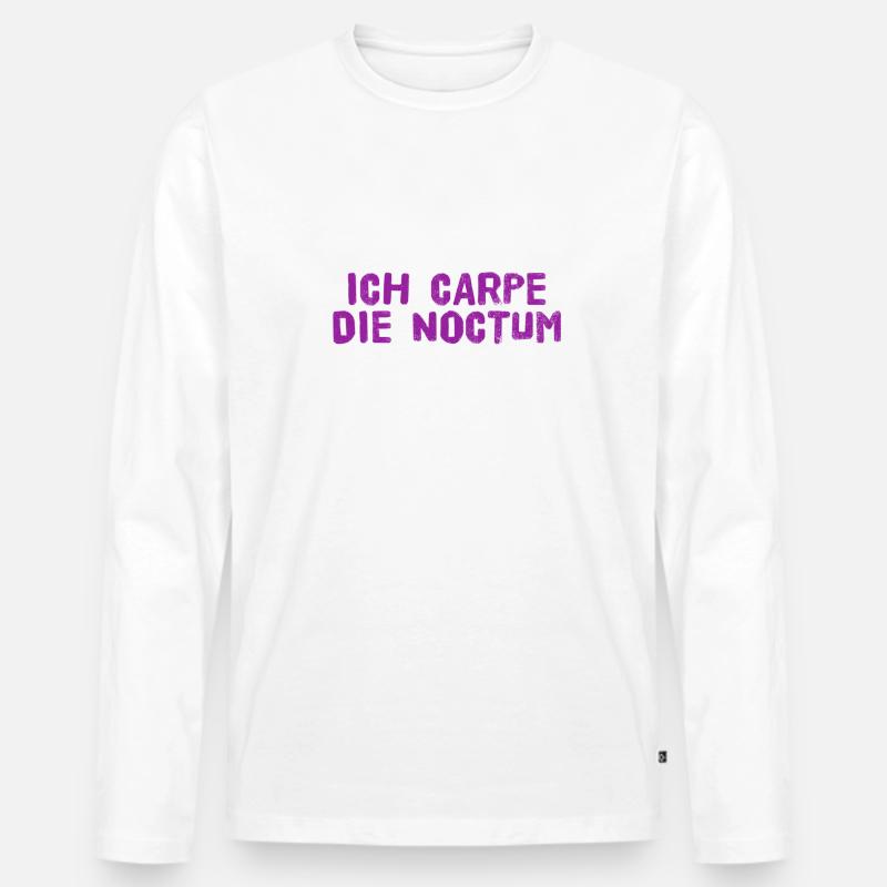 ich bin eine Nachteule - Männer Premium Bio Langarmshirt - Weiß