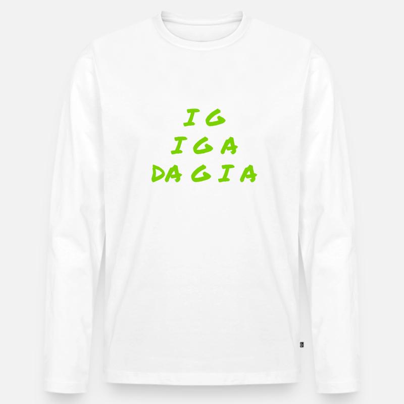 ich verschwinde - Männer Premium Bio Langarmshirt - Weiß