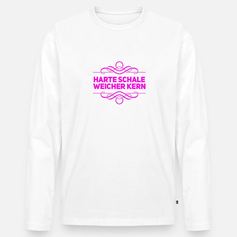 harte Schale - Männer Premium Bio Langarmshirt - Weiß