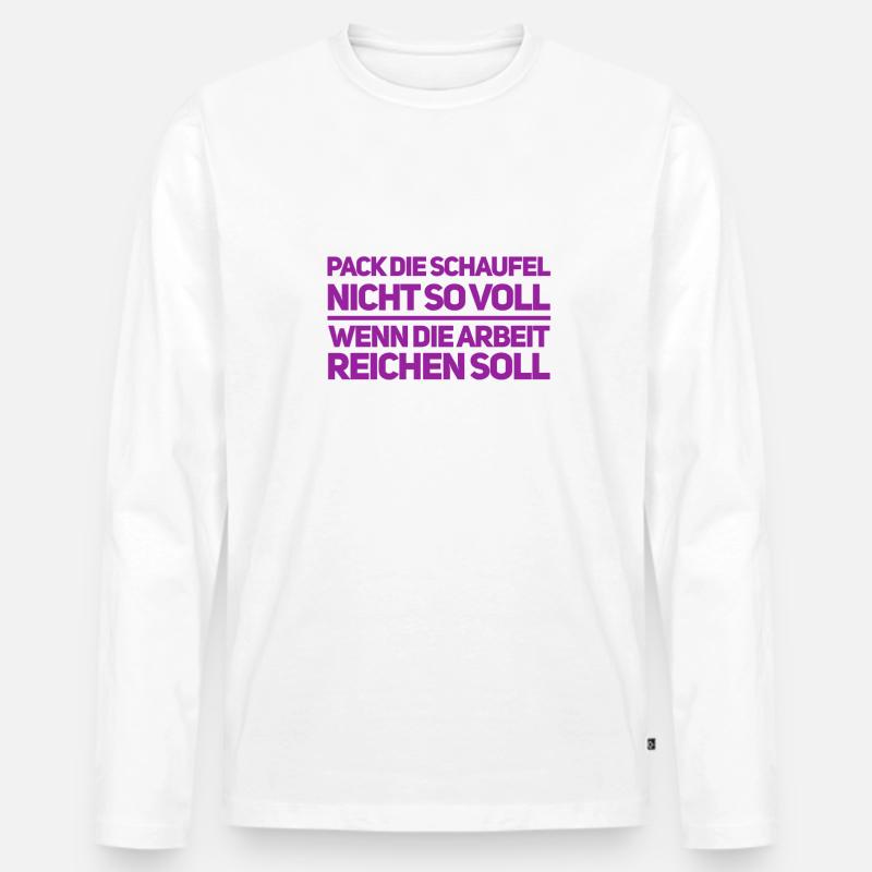 immer locker bleiben - Männer Premium Bio Langarmshirt - Weiß