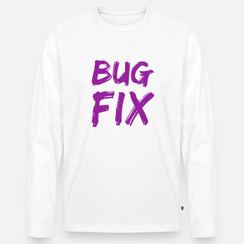 Bugfix - Männer Premium Bio Langarmshirt - Weiß