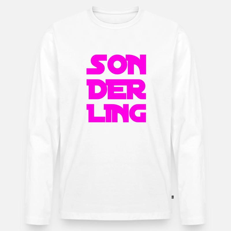 ich bin ein Sonderling - Männer Premium Bio Langarmshirt - Weiß