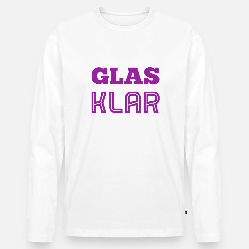 das ist eindeutig - Männer Premium Bio Langarmshirt - Weiß
