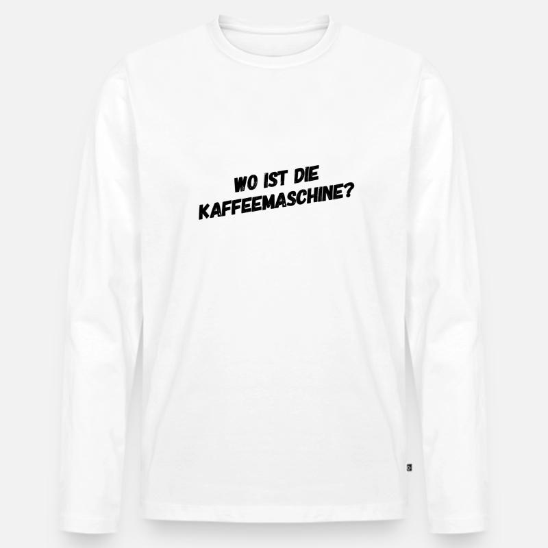 ich bin so müde - Männer Premium Bio Langarmshirt - Weiß