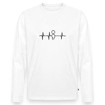 Dépression de conscience de dépression ECG Gift Gift - T-shirt manches longues Premium bio Homme - blanc - Devant - Nico (187cm)