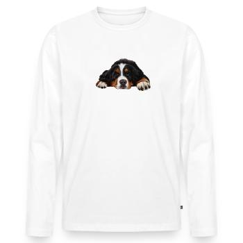 Bouvier bernois - T-shirt manches longues Premium bio Homme - blanc - Devant - Nico (187cm)