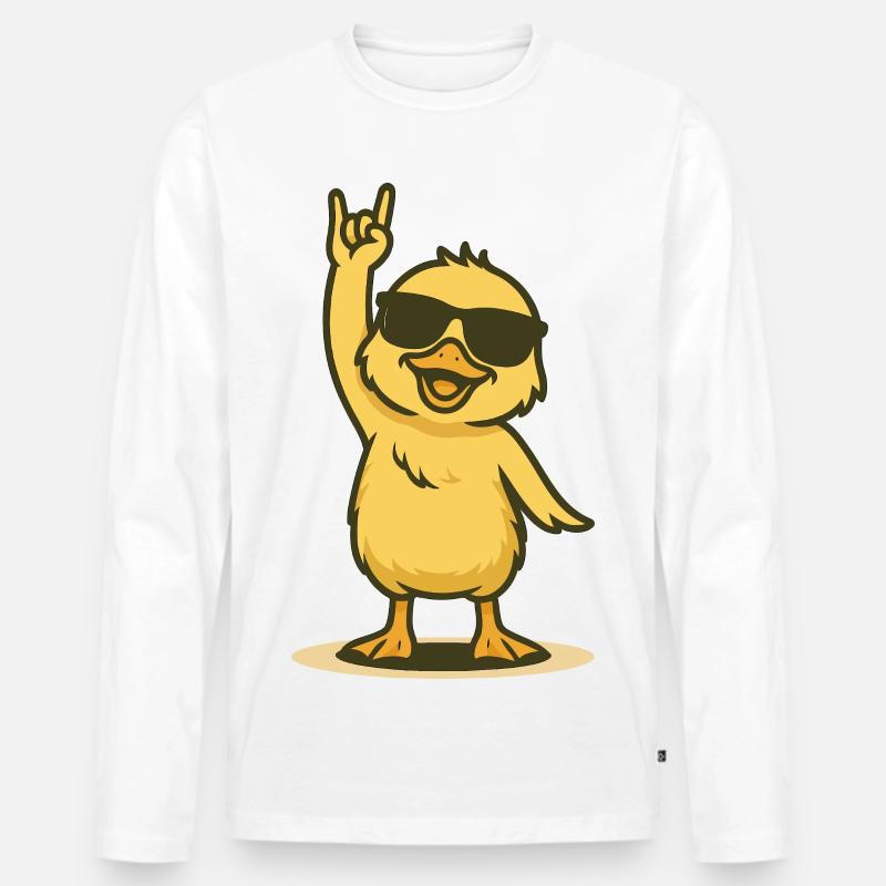 Gänsehaut mit Style - Männer Premium Bio Langarmshirt - Weiß