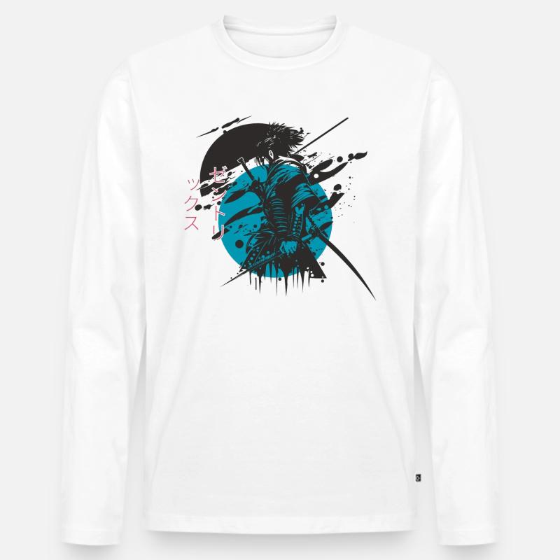 Mahmoud Shreif - Männer Premium Bio Langarmshirt - Weiß