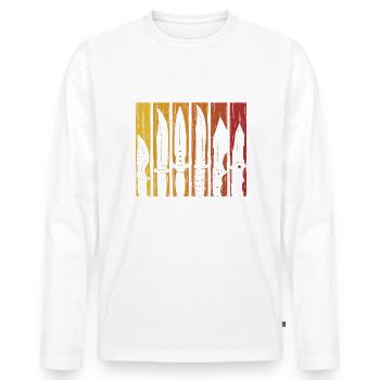 Bushcraft - I Have Too Many Knives - Männer Premium Bio Langarmshirt - Weiß - Vorne - Nico (187cm)