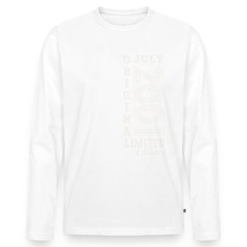 22nd Birthday Man July Vintage 2001 Legendary - Men's Premium Organic Long Sleeve Shirt - white - Front - Nico (187cm)