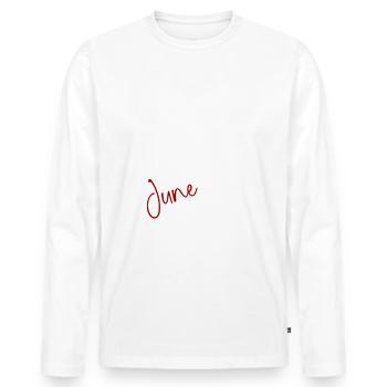 25ème anniversaire cadeau mari Original juin 2000 - T-shirt manches longues Premium bio Homme - blanc - Devant - Nico (187cm)
