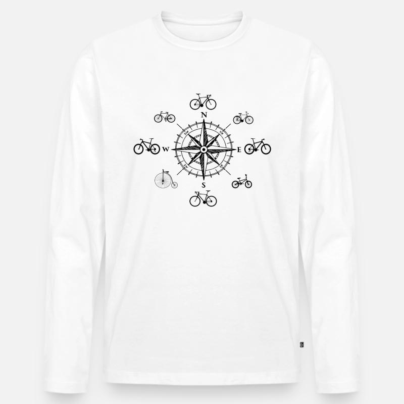 Bikes - Männer Premium Bio Langarmshirt - Weiß