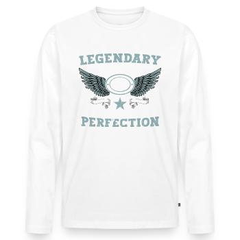 Legendary since 1969 53rd birthday gift - Men's Premium Organic Long Sleeve Shirt - white - Front - Nico (187cm)