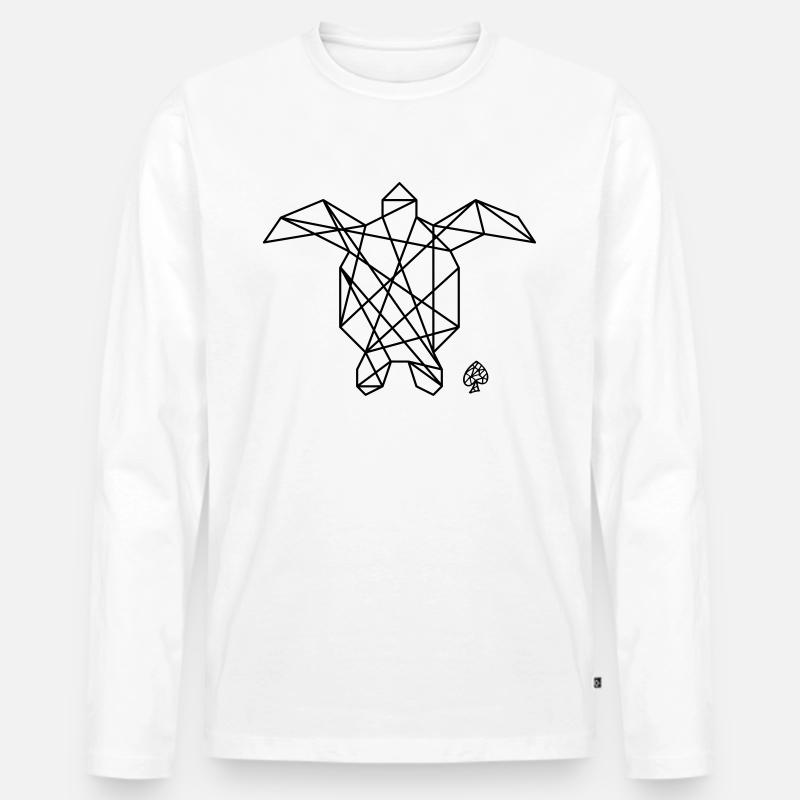 Shapes - Tortuga - Männer Premium Bio Langarmshirt - Weiß