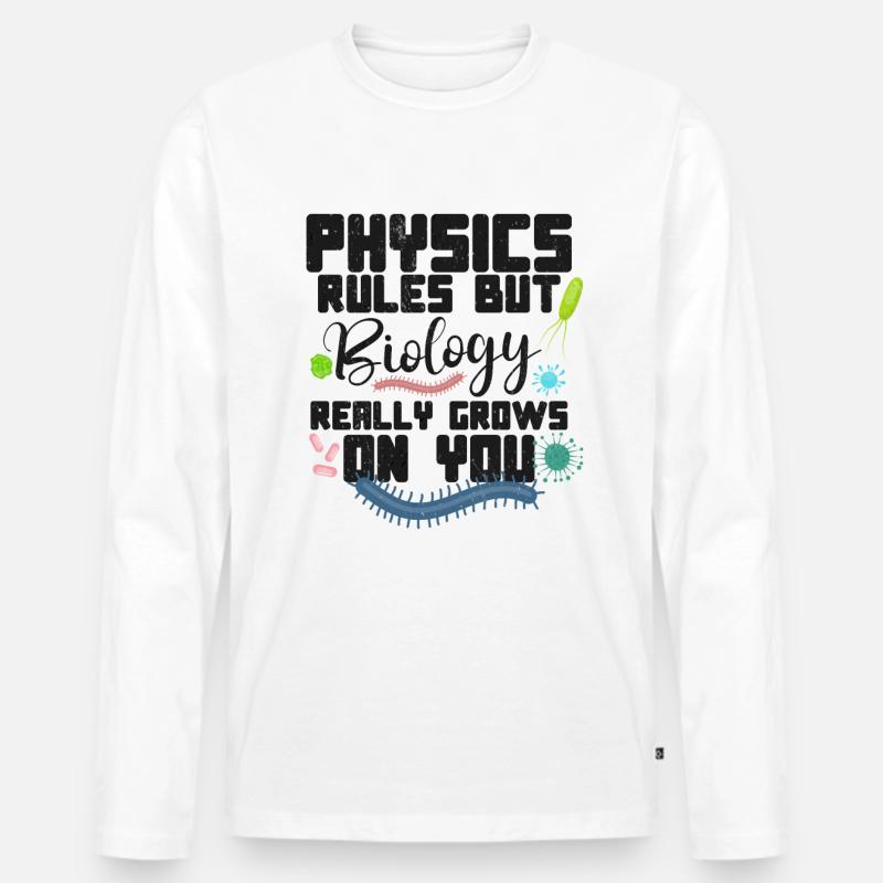 Microbiologist Microbiology Lab Staph Biology - Männer Premium Bio Langarmshirt - Weiß