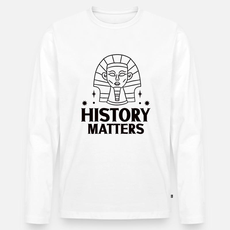 Geschichtshistoriker Geschichtsinteressierter - Männer Premium Bio Langarmshirt - Weiß