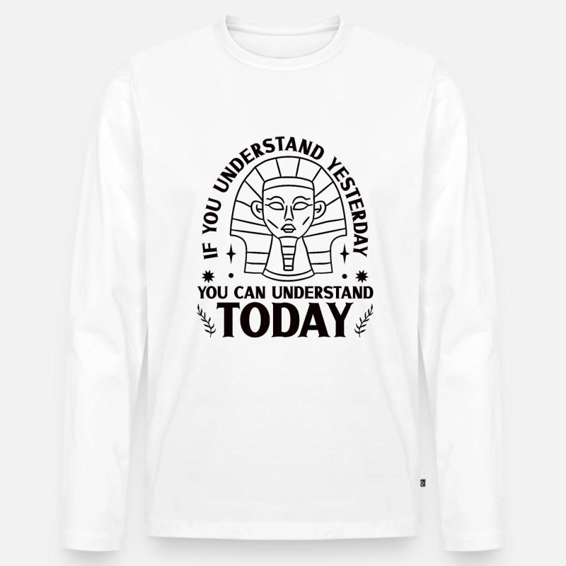Geschichtshistoriker Geschichtsinteressierter - Männer Premium Bio Langarmshirt - Weiß