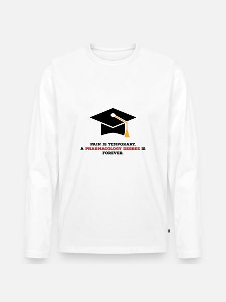 Pharmdegree - Men's Premium Organic Long Sleeve Shirt - white