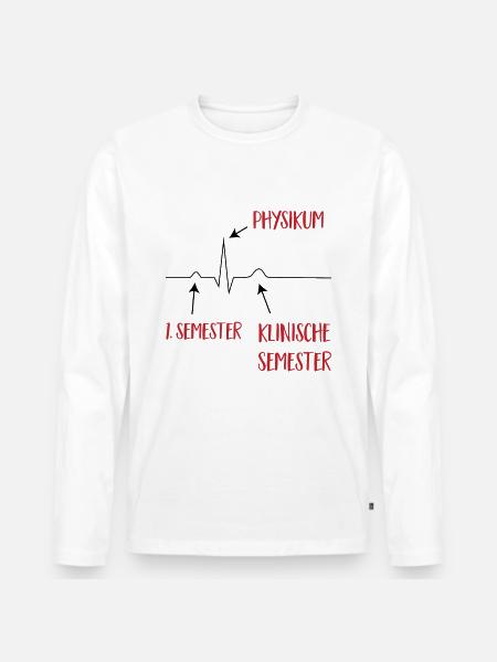 Medizinstudium - Männer Premium Bio Langarmshirt - Weiß