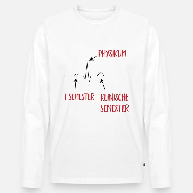 Medizinstudium - Männer Premium Bio Langarmshirt - Weiß