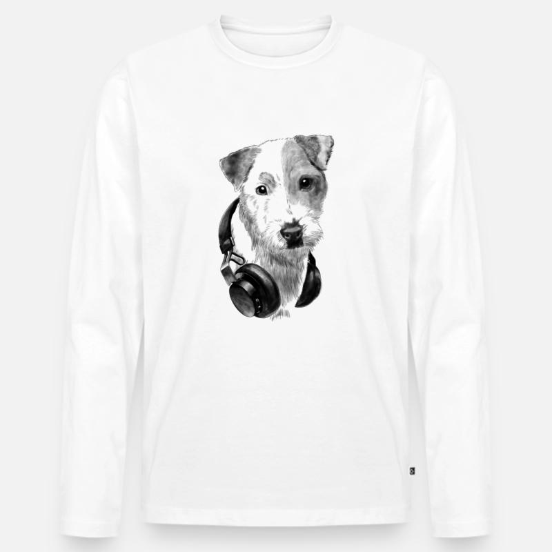 Parson Russell Terrier - Männer Premium Bio Langarmshirt - Weiß