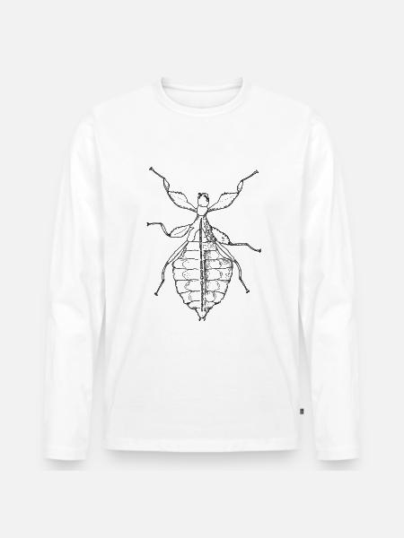 Walking Leaf - Phylliidae - Ghost Scarecrow - Men's Premium Organic Long Sleeve Shirt - white