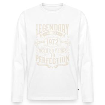 1972 Vintage Vintage 50 ans cadeau d’anniversaire - T-shirt manches longues Premium bio Homme - blanc - Devant - Nico (187cm)