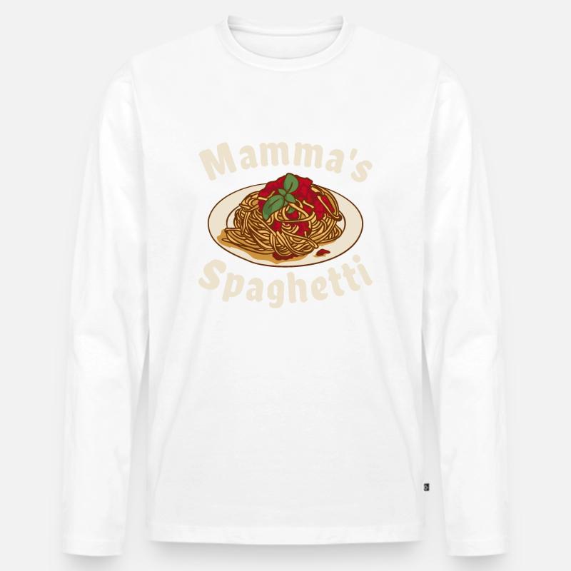 Mamma's Spaghetti - Männer Premium Bio Langarmshirt - undefined
