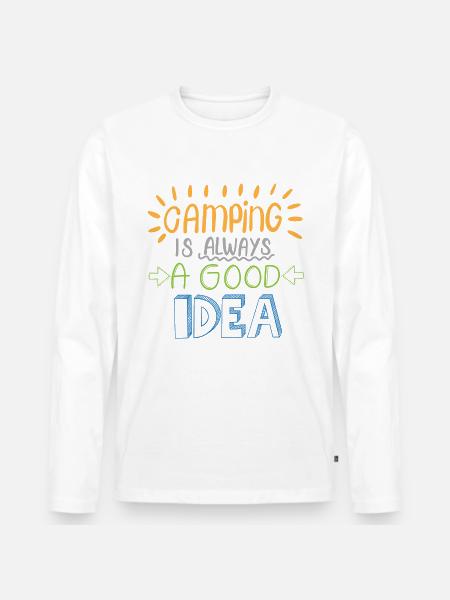 Camping Idea - Men's Premium Organic Long Sleeve Shirt -