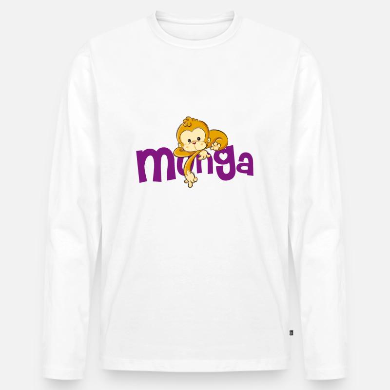 Munga - Männer Premium Bio Langarmshirt - Weiß