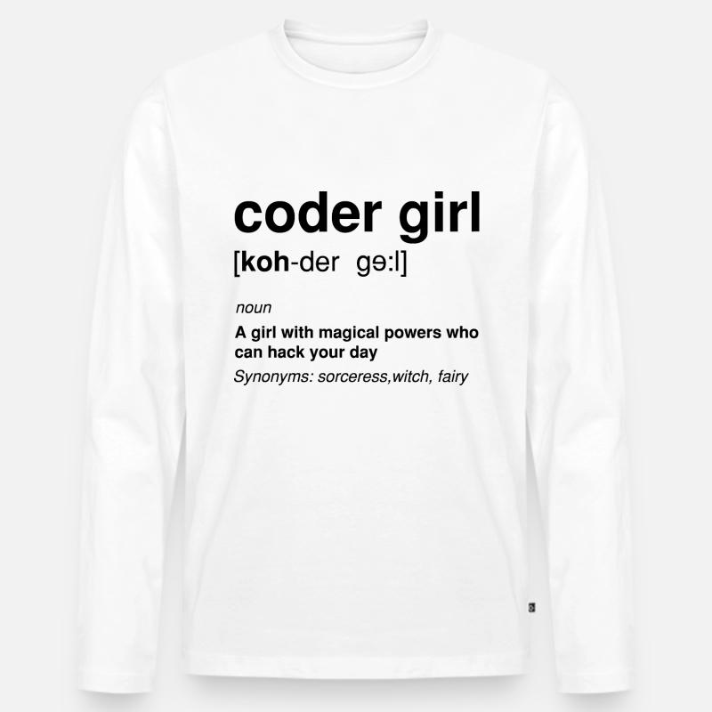Cyber Security Design für IT Sicherheit und Hacker - Männer Premium Bio Langarmshirt - Weiß