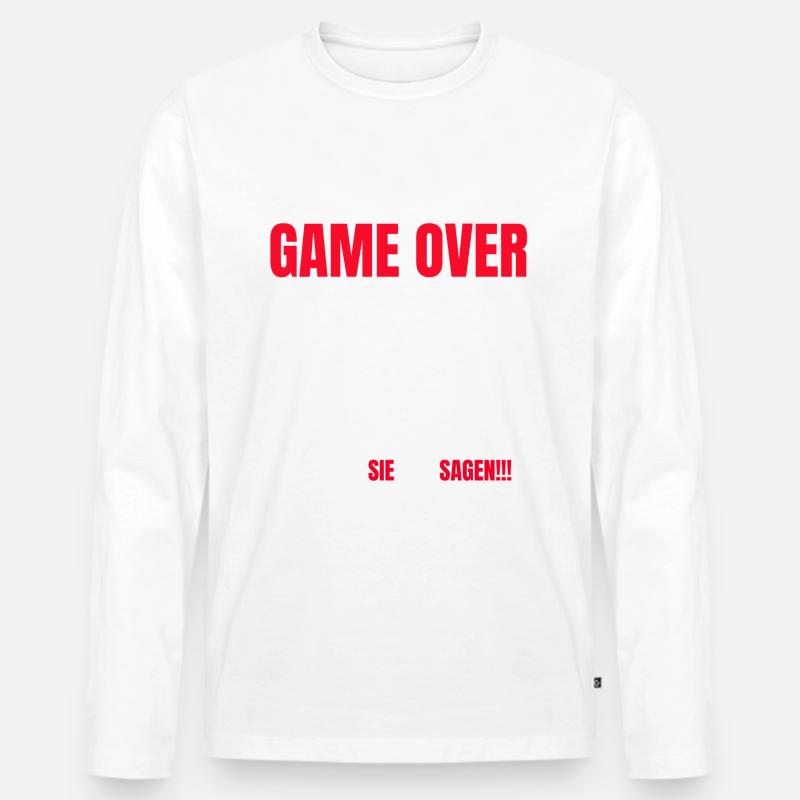 Game Over - Männer Premium Bio Langarmshirt - undefined