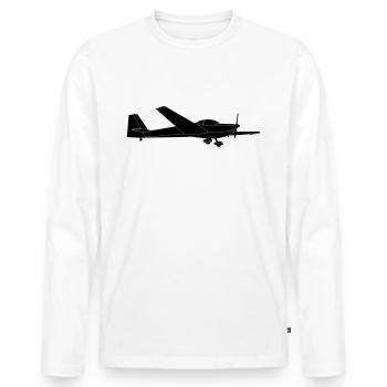 C Hawk planeur moteur planeur - T-shirt manches longues Premium bio Homme - blanc - Devant - Nico (187cm)