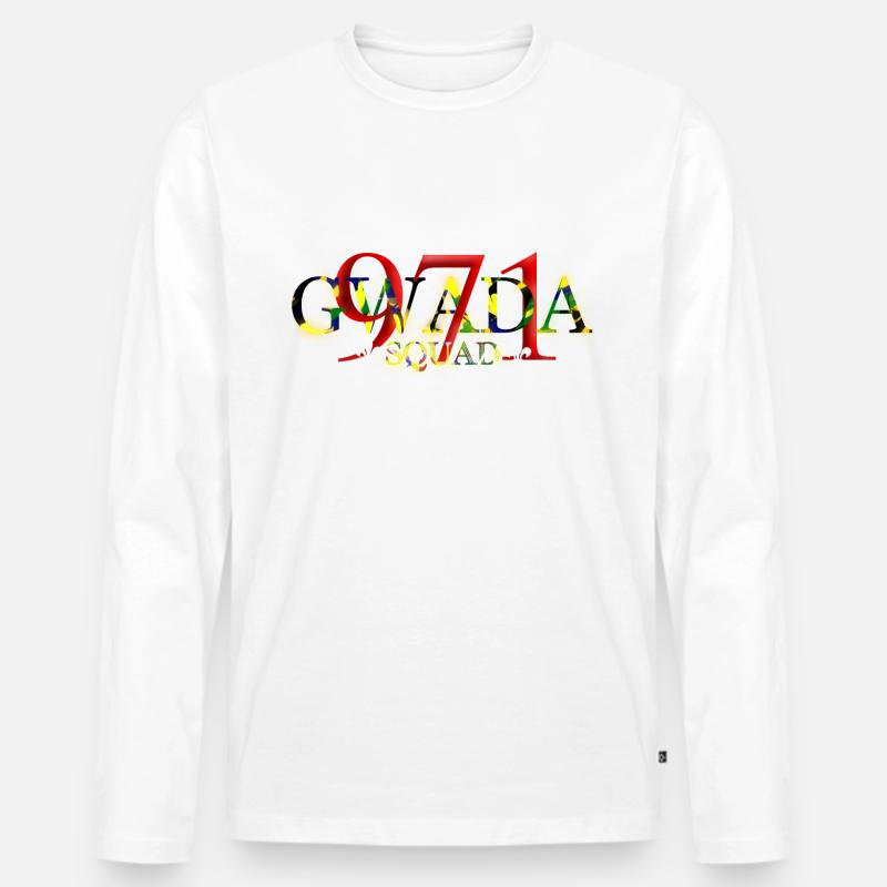 Gwada Kader Design - Männer Premium Bio Langarmshirt - Weiß