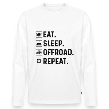 Offroader Offroad Allrad Allradantrieb Outdoor - Männer Premium Bio Langarmshirt - Weiß - Vorne - Nico (187cm)