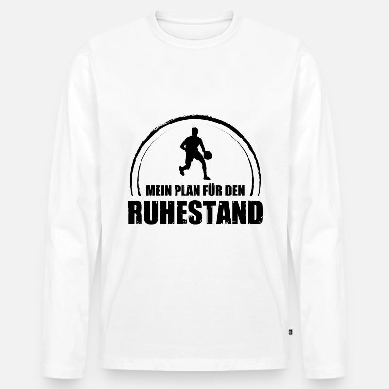 Mein Plan-Fur Den Ruhestand 1 - - Männer Premium Bio Langarmshirt - Weiß