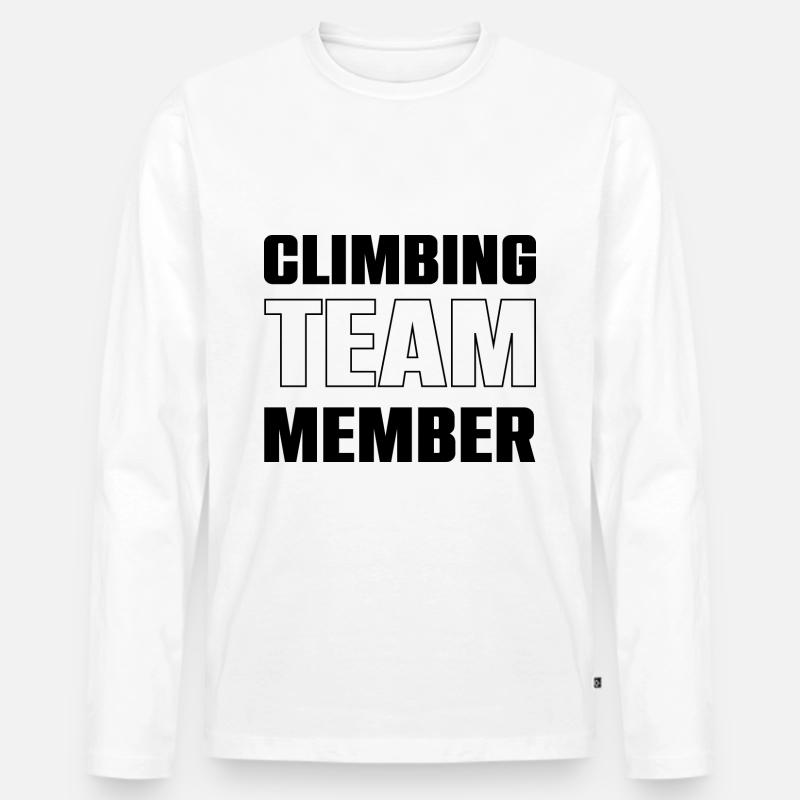 Climbing Team - Männer Premium Bio Langarmshirt - Weiß