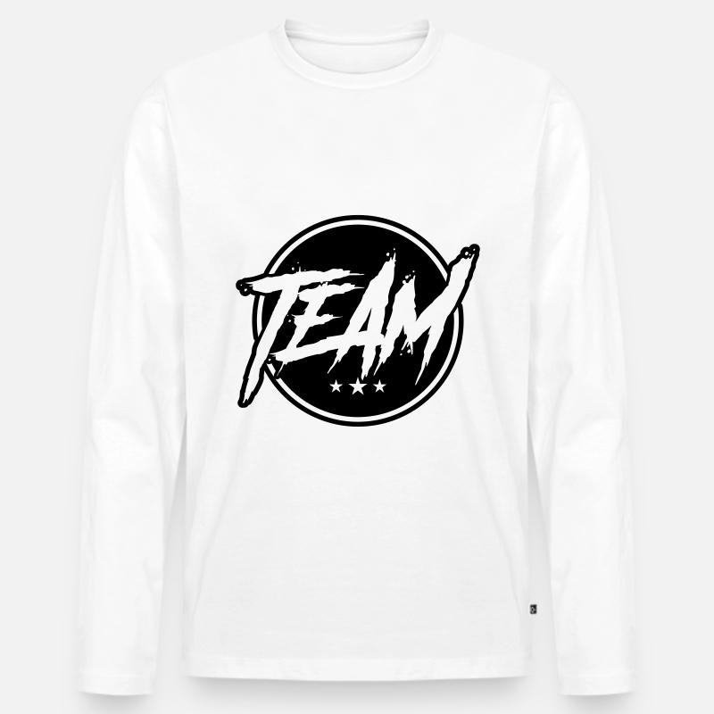 team kreis - Männer Premium Bio Langarmshirt - Weiß