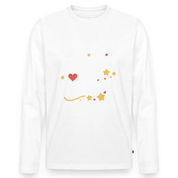 Friendship Thanksgiving, Grateful Friends - Men's Premium Organic Long Sleeve Shirt - white - Front - Nico (187cm)