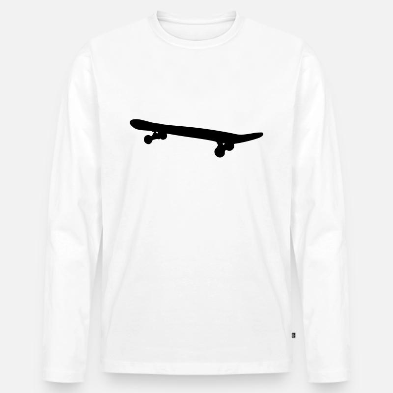 Skateboard - Männer Premium Bio Langarmshirt - Weiß