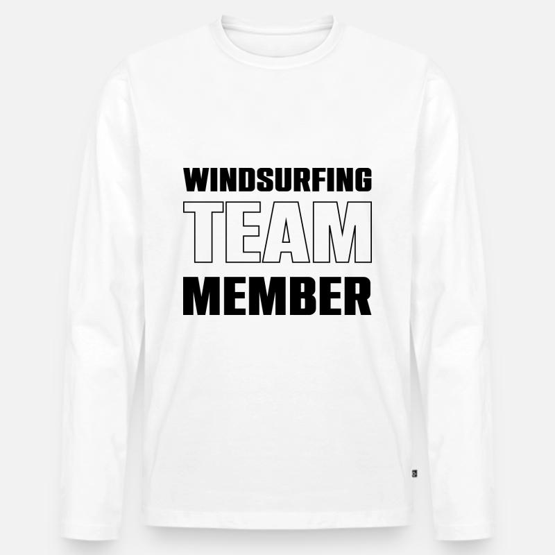 Windsurfing Team - Männer Premium Bio Langarmshirt - Weiß