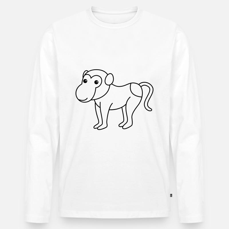 Monkey monkey comic - Men's Premium Organic Long Sleeve Shirt - white