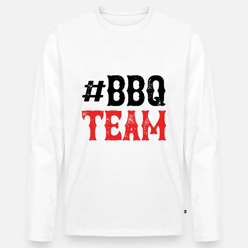 Bbq Team - Männer Premium Bio Langarmshirt - Weiß