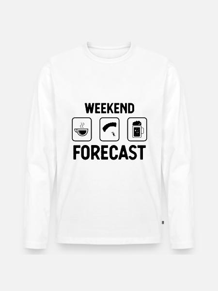 Weekend forecast 1 - (2) - Men's Premium Organic Long Sleeve Shirt - white