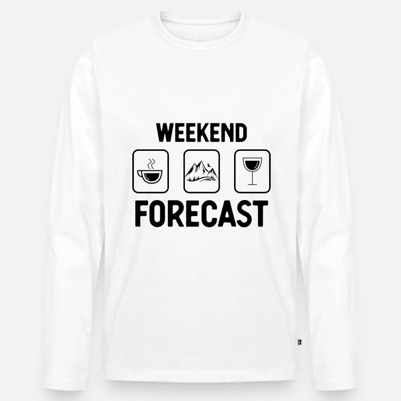 Wochenendprognose - - Männer Premium Bio Langarmshirt - Weiß