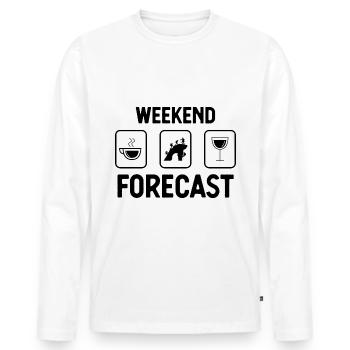 Prévisions du week-end - - T-shirt manches longues Premium bio Homme - blanc - Devant - Nico (187cm)