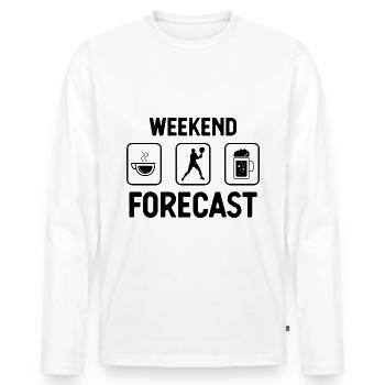 Weekend Forecast - (2) - Men's Premium Organic Long Sleeve Shirt - white - Front - Nico (187cm)