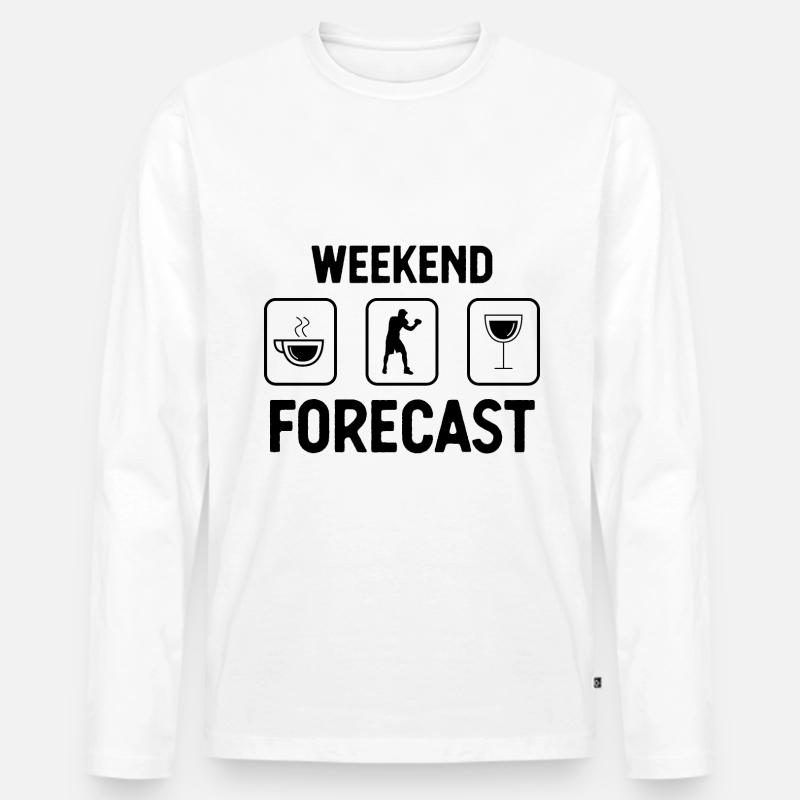 Wochenendprognose - - Männer Premium Bio Langarmshirt - Weiß